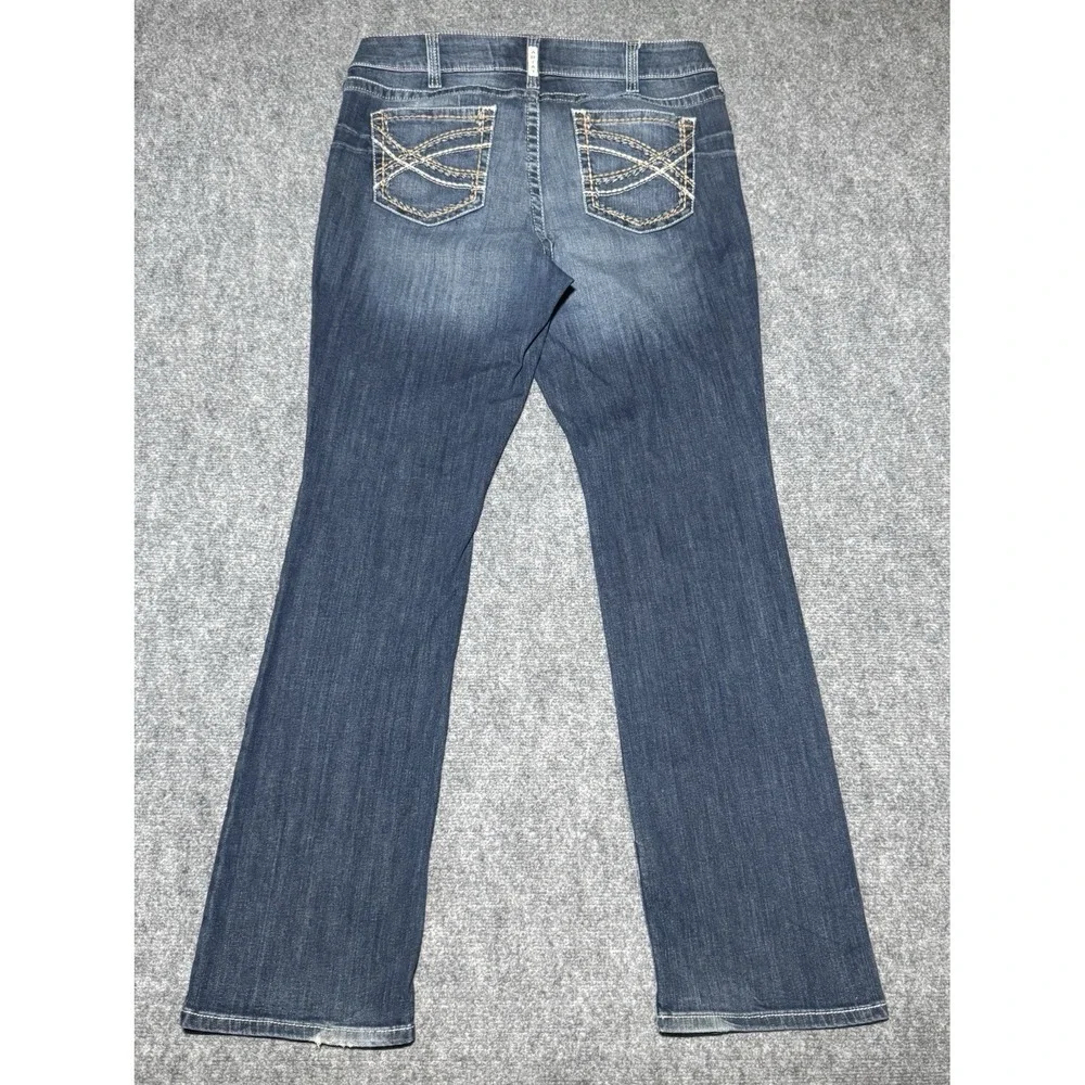 Ariat Real Denim Women 16WL Mid Rise Boot Leg Medium Wash Denim Jeans Fit 36x34 - Picture 7 of 16